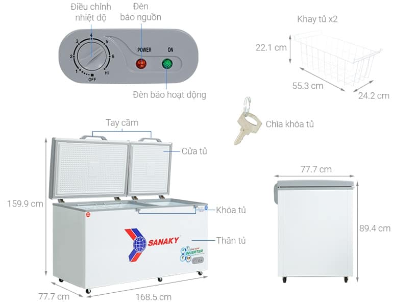 TỦ ĐÔNG SANAKY VH-6699W3 1 Tủ đông SANAKY VH-6699W3