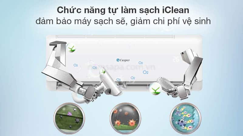 may lanh casper tu dong lam sach
