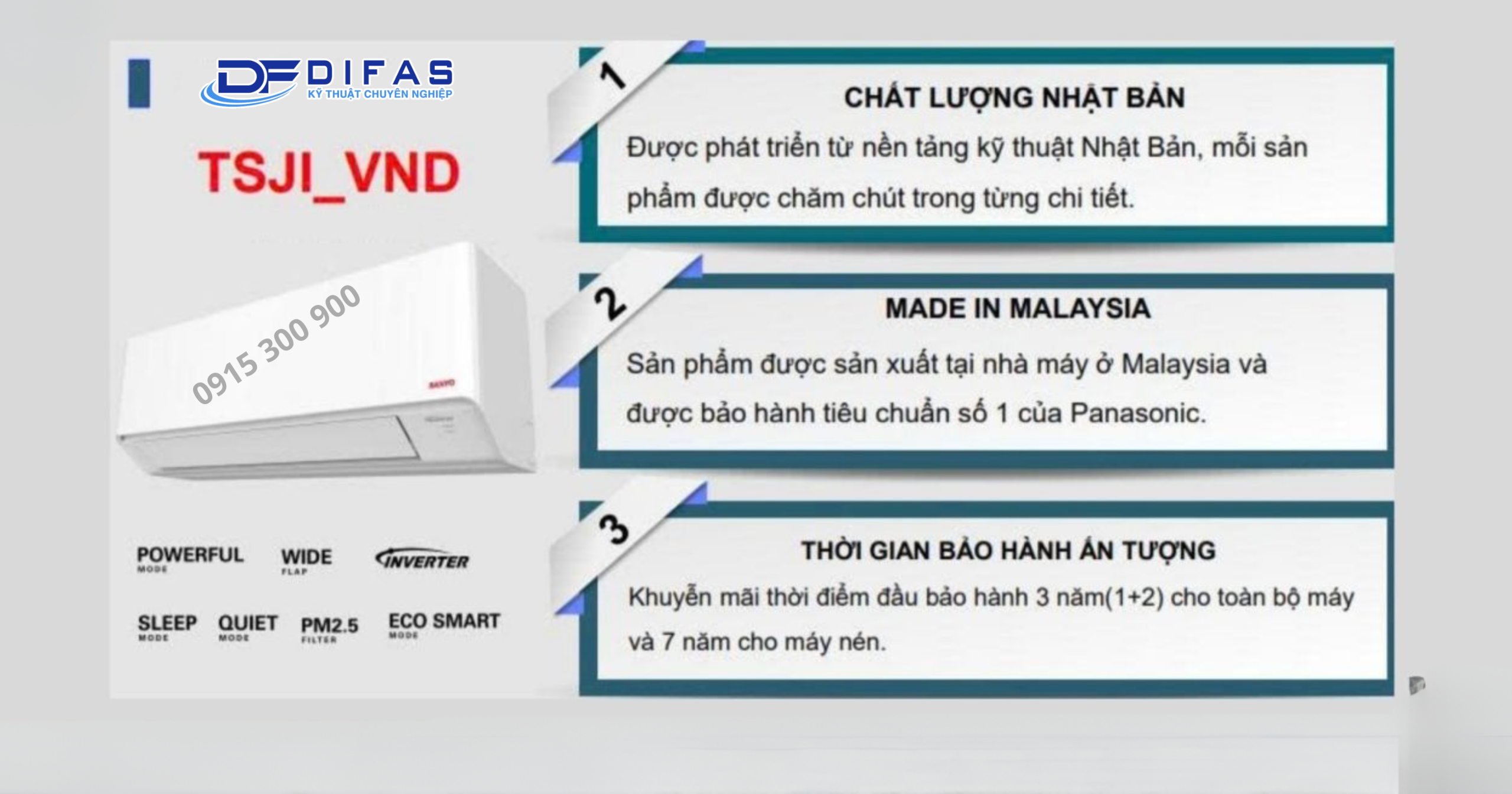 Máy lạnh Sanyo Inverter 1HP - MÁY LẠNH SANYO INVERTER 1HP SO/SI-9TSJIVND