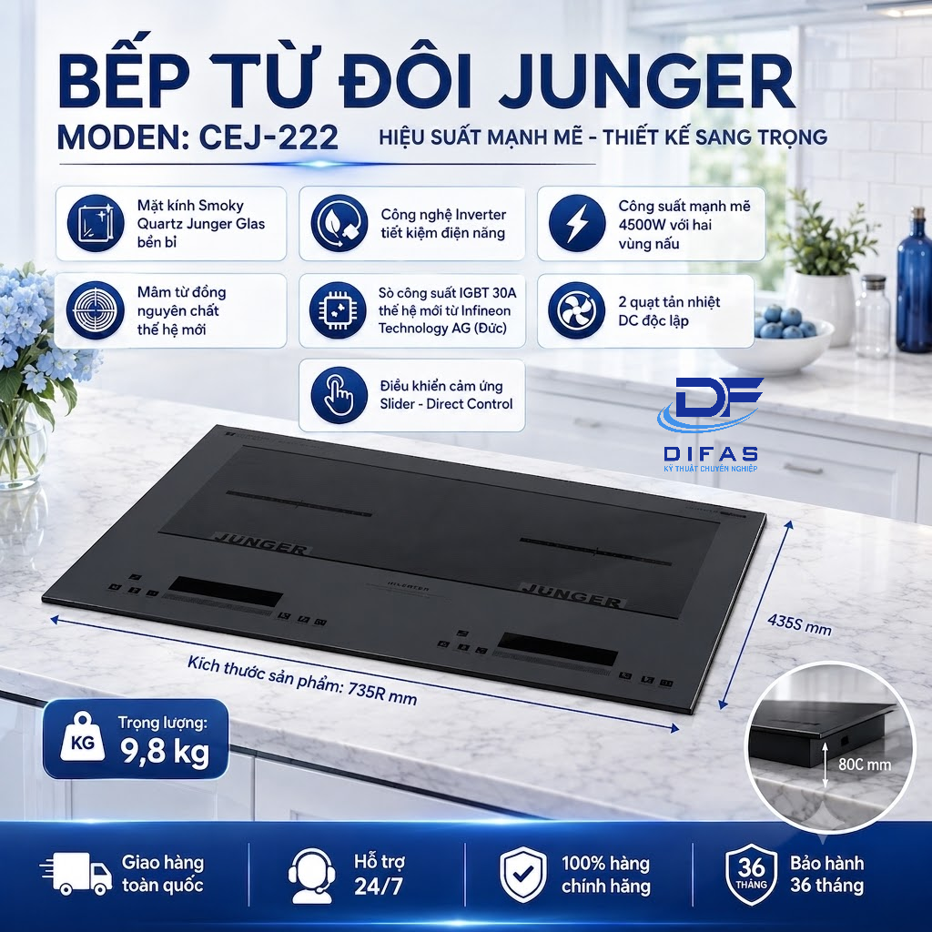 BẾP ĐIỆN TỪ ĐÔI JUNGER CEJ-222 1 hinh 22 DIFAS