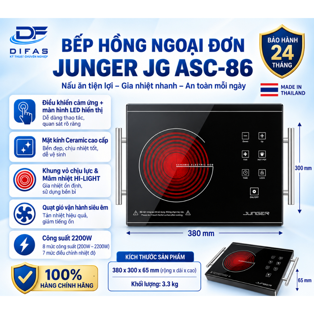 bep hong ngoai junger jg asc 86