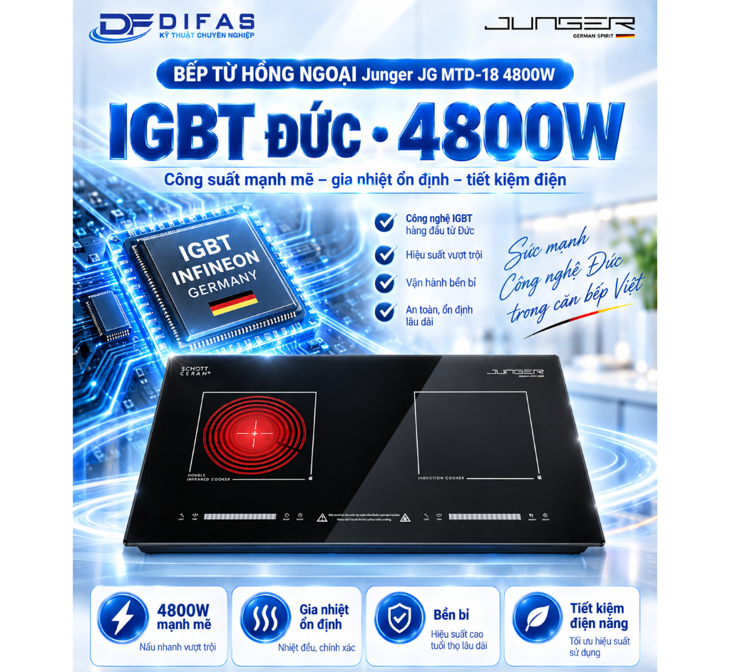 bep tu hong ngoai junger mtd18 inverter