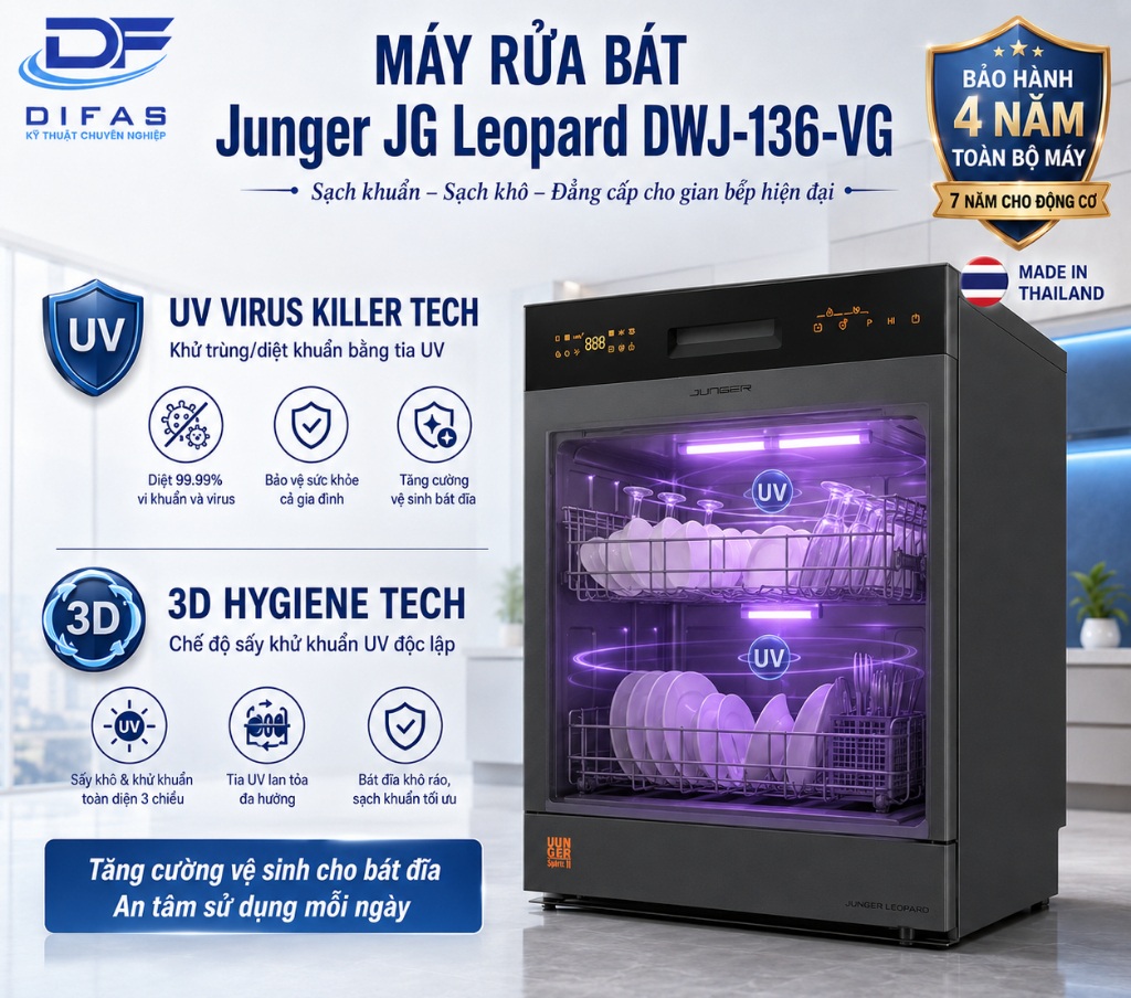 Máy rửa bát Junger JG Leopard DWJ-136-VG 12 vn 11134207 81ztc mssjqq4rr75zef