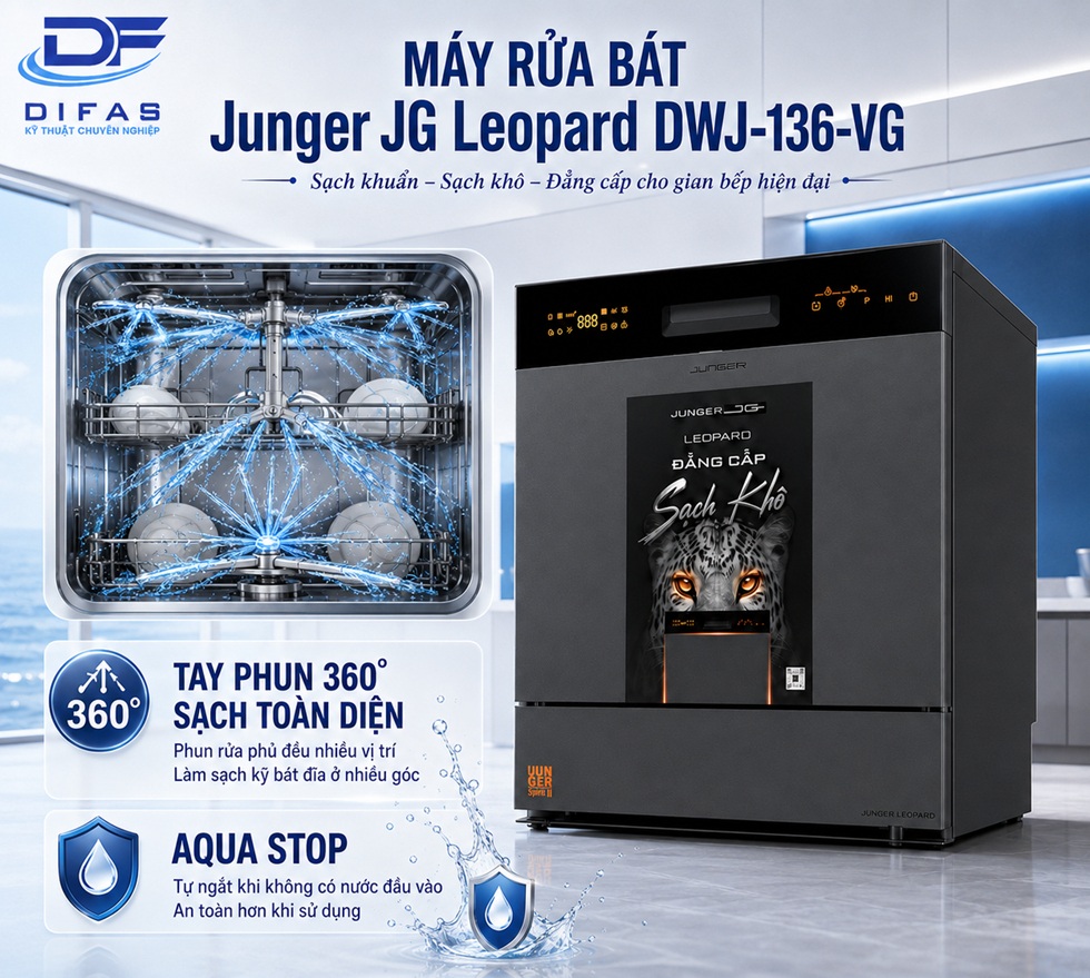 Máy rửa bát Junger JG Leopard DWJ-136-VG 11 vn 11134207 81ztc