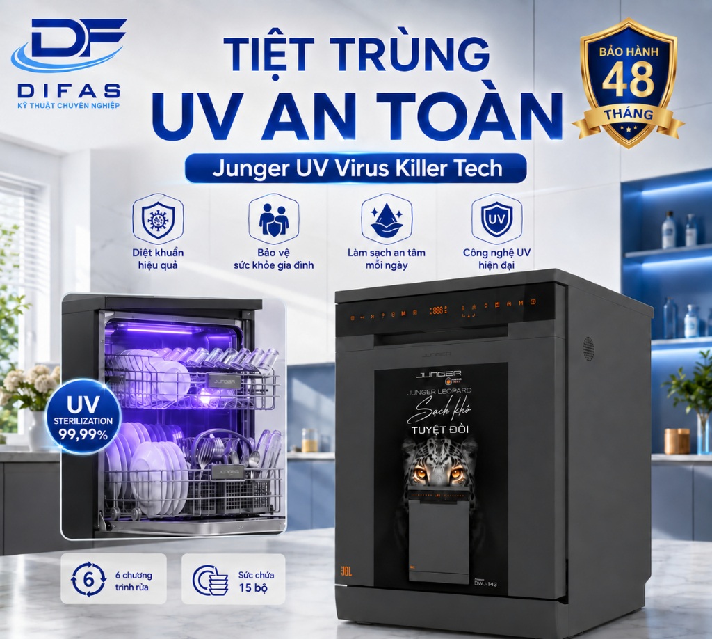 Máy rửa bát Junger JG Leopard DWJ-143 10 vn 11134207 81ztc mst78utah9fua5