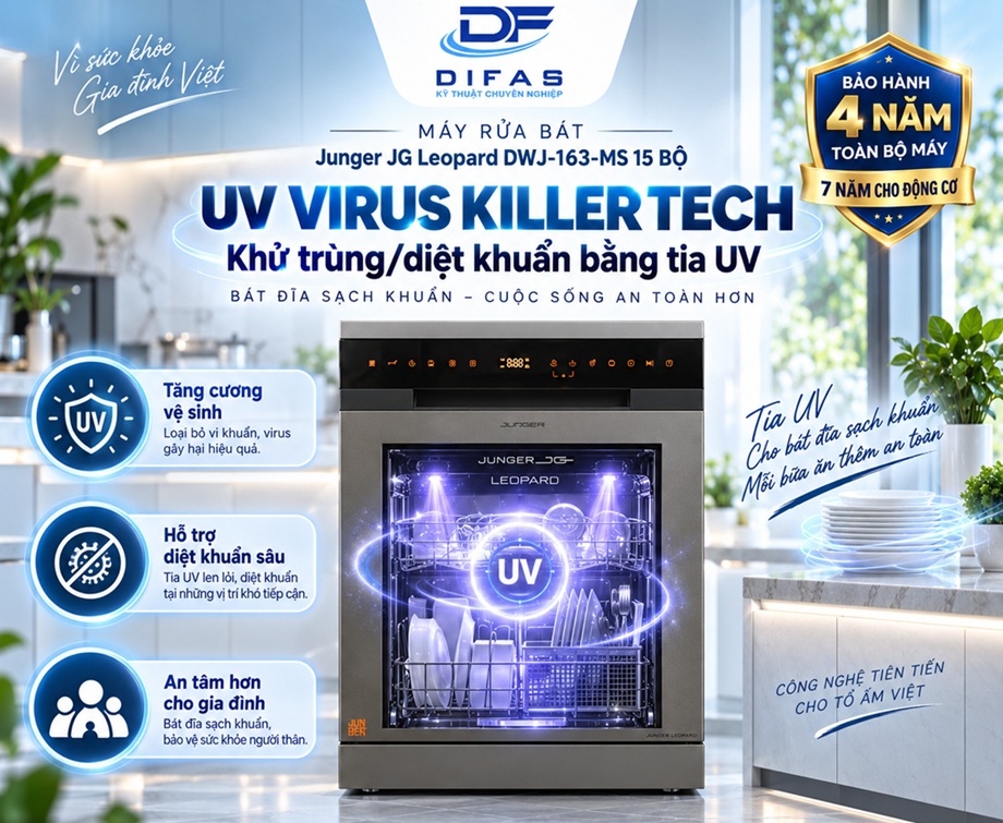 Công nghệ UV Ag+ Junger DWJ-163-MS