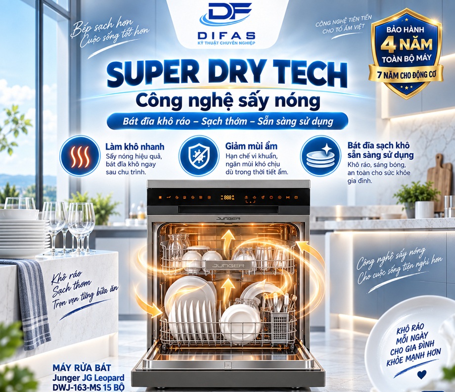 Công nghệ super dry tech Junger DWJ-163-MS