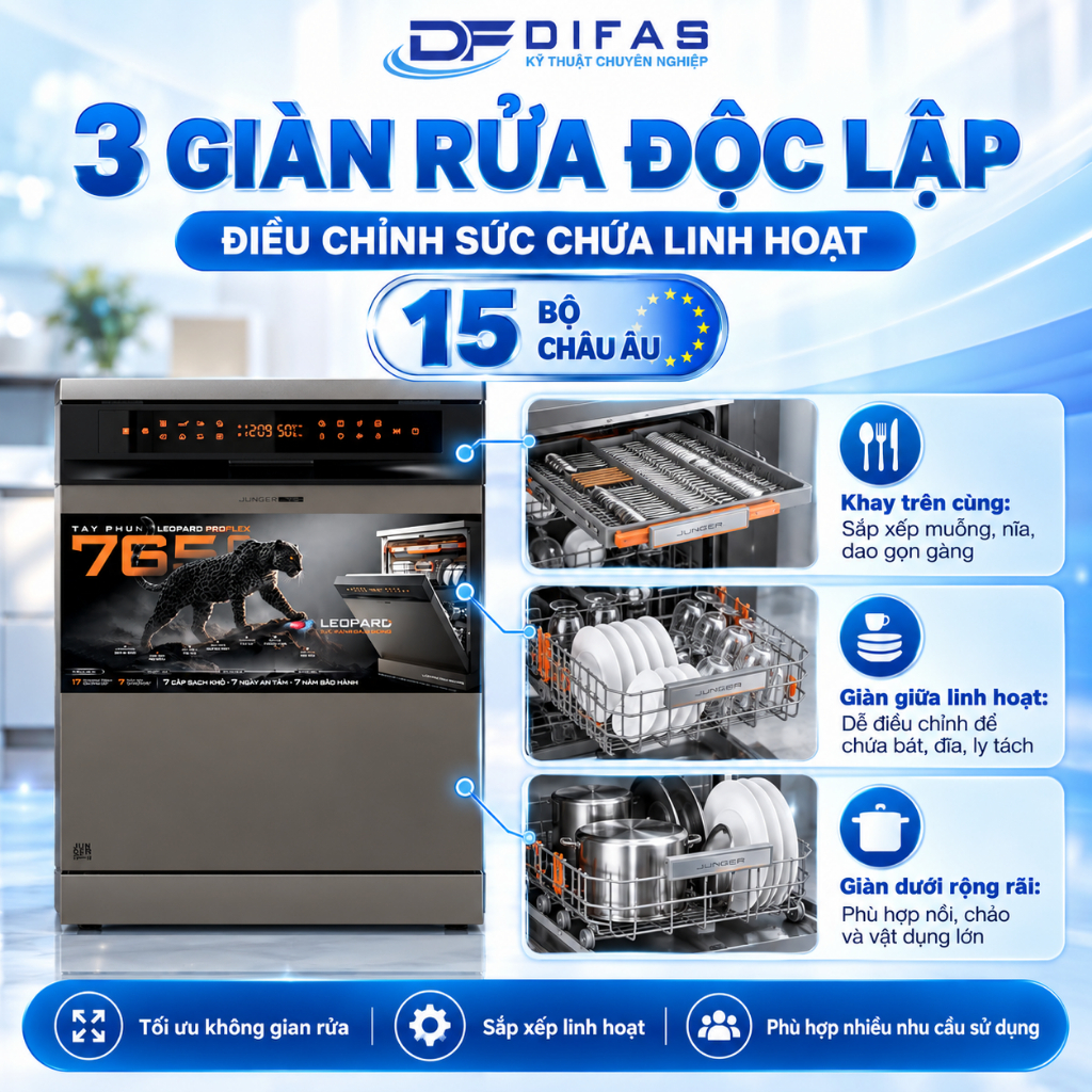 Máy Rửa Bát Junger LEOPARD DWJ-163-PRO 5 vn 11134207 81ztc mttap97p2s5mb3